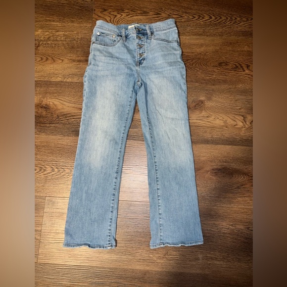 Madewell Cali Demi Boot Light Wash Denim Jean Size 25 - Picture 3 of 7